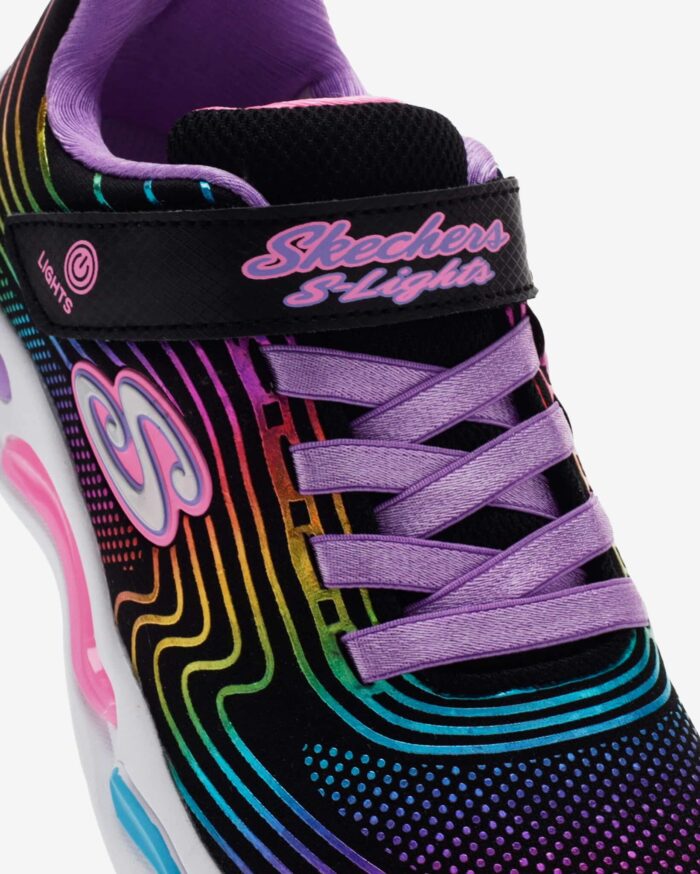 Skechers Wavy Beams Kız Çocuk Siyah Işıklı Ayakkabı 302338L BKMT - Görsel 10