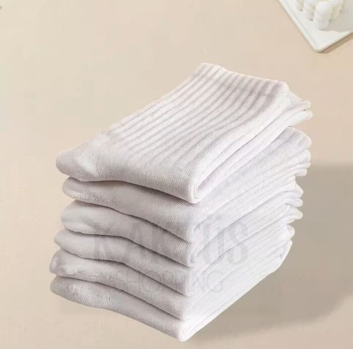 Beyaz Pamuklu Unisex Tenis Çorabı - Görsel 3