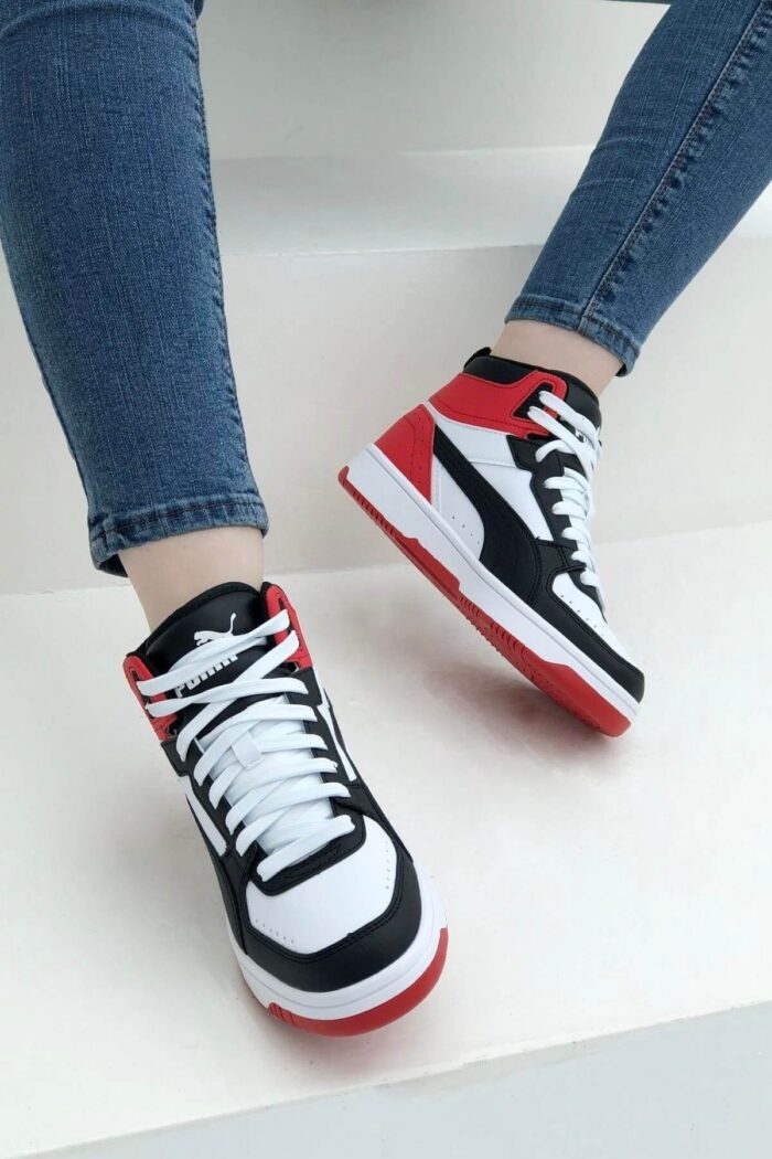 Puma Rebound Joy Unisex Kırmızı-Beyaz Bilekli Spor Ayakkabı 374687 03 - Görsel 5